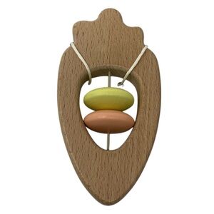 Cloud Island Wooden Baby Rattle Easter Carrot‎ lot of 2 NEW
